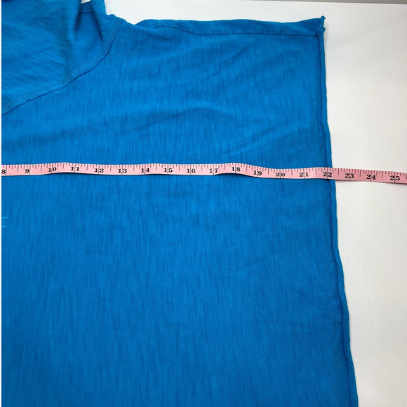Pink Victoria Secret XXL Oversized Blue Cotton Short Sleeve Cropped T-Shirt - Picture 4 of 9